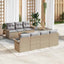 Havesofa Sæt 8 stk. Beige polyrattan