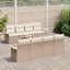 Havesofa Sæt 9 stk. Beige polyrattan