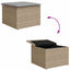 Havesofa Sæt 8 stk. Beige polyrattan