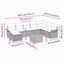 Havesofa Sæt 9 stk. Beige polyrattan