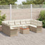 Havesofa Sæt 10 stk. Beige polyrattan