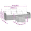 Havesofa Sæt 5 stk. Beige polyrattan
