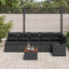 Havesofa Sæt 7 stk. Sort polyrattan
