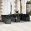 Havesofa Sæt 11 stk. Sort polyrattan