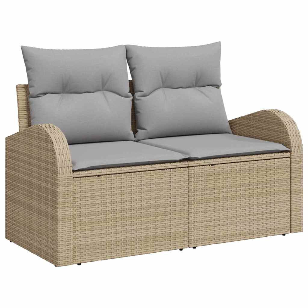 Havesofa Sæt 8 stk. Beige polyrattan