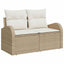 Havesofa Sæt 5 stk. Beige polyrattan