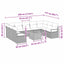 Havesofa Sæt 10 stk. Beige polyrattan