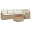 Havesofa Sæt 6 stk. Beige polyrattan