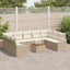 Havesofa Sæt 10 stk. Beige polyrattan