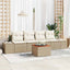 Havesofa Sæt 5 stk. Beige polyrattan