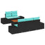 Havesofa Sæt 6 stk. Sort polyrattan