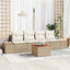 Havesofa Sæt 5 stk. Beige Poly rattan
