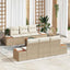 Havesofa Sæt 7 stk. Beige Poly rattan