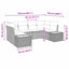 Havesofa Sæt 6 stk. Beige polyrattan