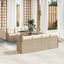 Havesofa Sæt 8 stk. Beige polyrattan