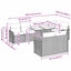 Lounge sæt 9 stk. Beige Poly rattan