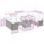 Havesofa Sæt 11 stk. Beige Poly rattan