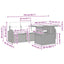 Havesofa Sæt 5 stk. Beige Poly rattan
