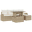 Havesofa Sæt 6 stk. Beige polyrattan