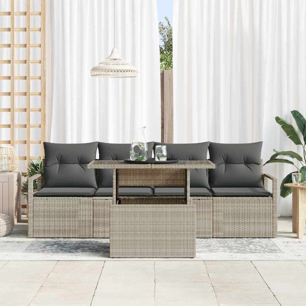 Havesofa Sæt 5 stk. 4-Antal sæder Let i vægt polyrattan