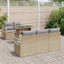 Havesofa Sæt 6 stk. 5-Antal sæder Beige og lys grå polyrattan