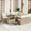 Havesofa Sæt 9 stk. 8-Antal sæder Beige og creme polyrattan