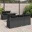 Havesofa Sæt 6 stk. Sort polyrattan