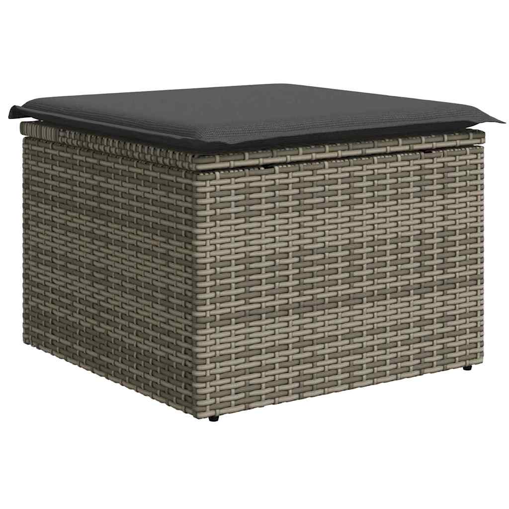 Havesofa Sæt 6 stk. Grå polyrattan
