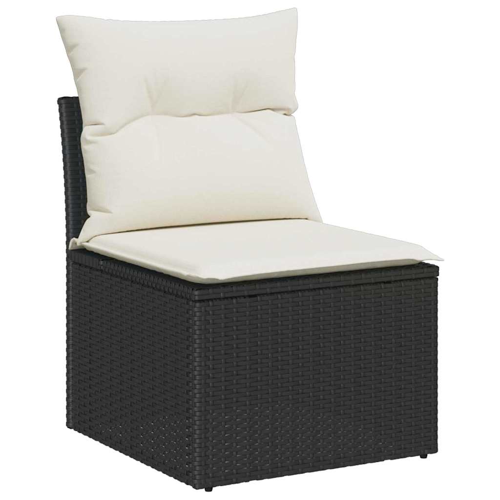 Sofa Sæt 5 stk. Sort og Cream polyrattan