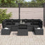 Sofa Sæt 8 stk. Sort polyrattan