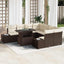 Havesofa Sæt 9 stk. Brun og Creme polyrattan