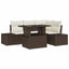 Havesofa Sæt 5 stk. Brun og Creme polyrattan