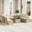 Havesofa Sæt 10 stk. Beige og creme polyrattan
