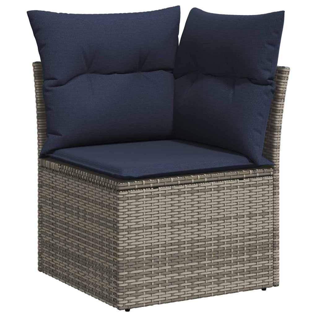 Havesofa Sæt 9 stk. grå og marineblå