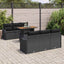 Havesofa Sæt 7 stk. Sort polyrattan
