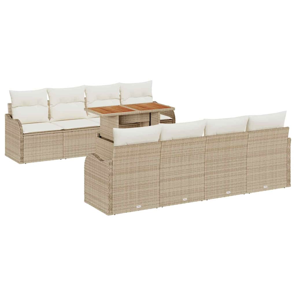 Havesofa Sæt 7 stk. beige og cremefarvet