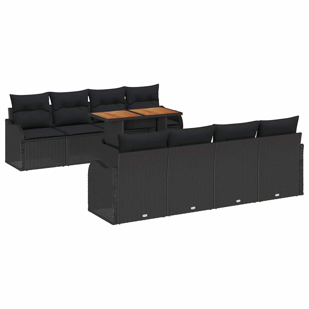 Havesofa Sæt 7 stk. Sort
