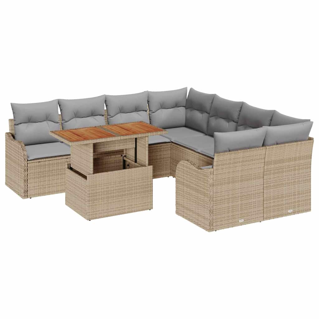 Havesofa Sæt 7 stk. 6-Antal sæder beige og lysegrå