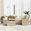 Havesofa Sæt 6 stk. 5-Antal sæder Beige og creme polyrattan