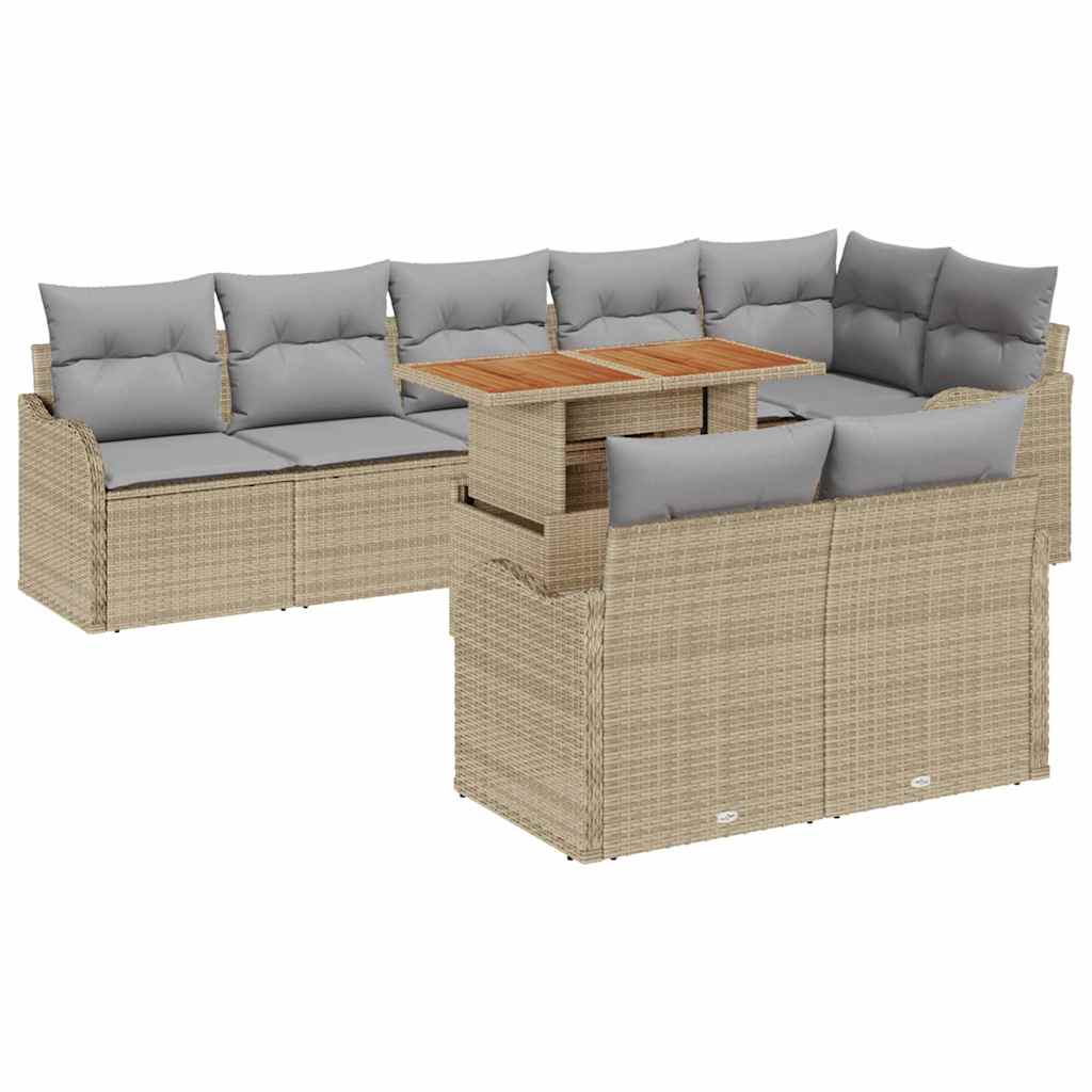 Havesofa Sæt 9 stk. 8-Antal sæder beige og lysegrå