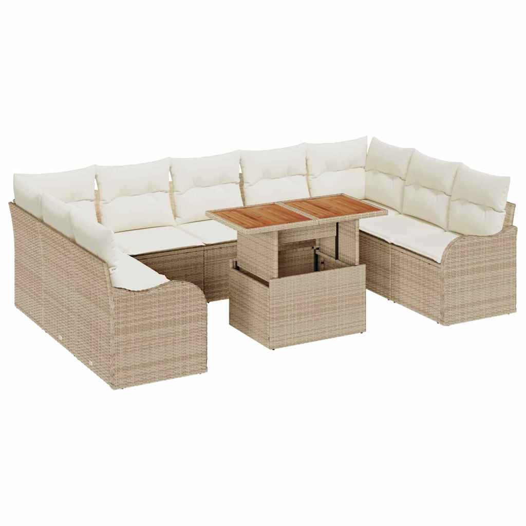 Havesofa Sæt 10 stk. 9-Antal sæder beige og cremefarvet