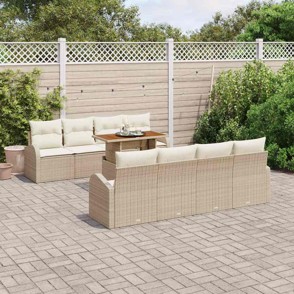 Havesofa Sæt 7 stk. Beige og creme
