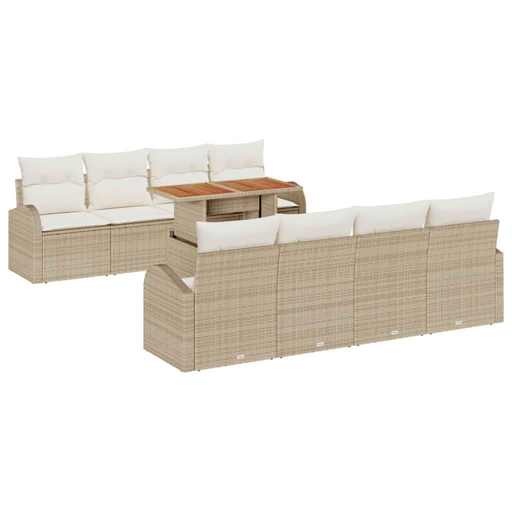 Havesofa Sæt 7 stk. Beige og creme