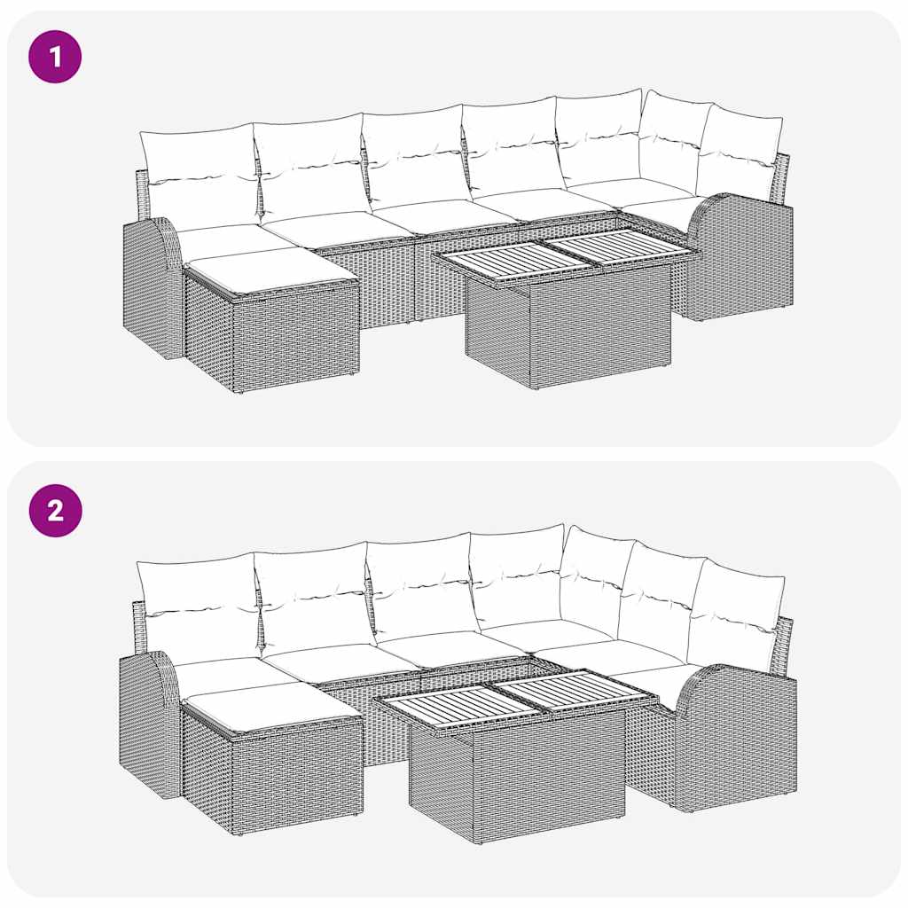 Havesofa Sæt 8 stk. Grå
