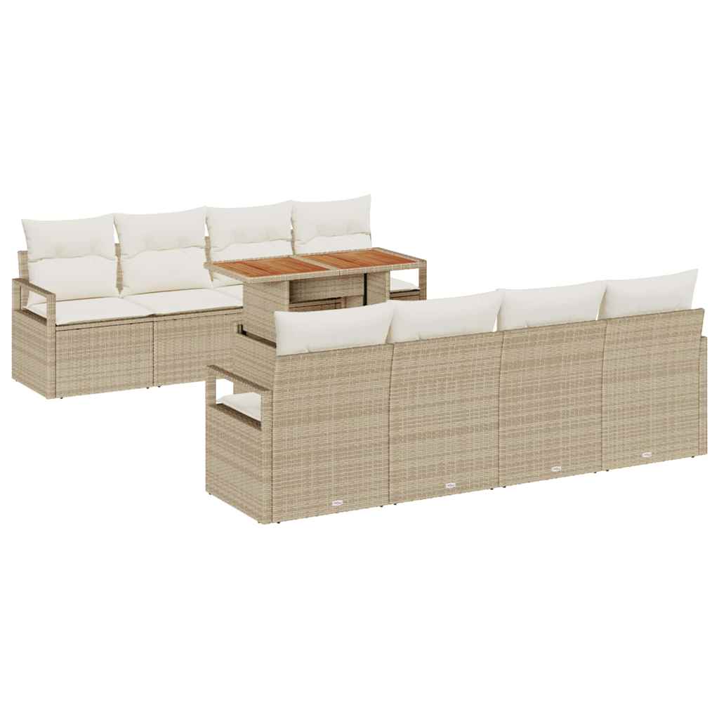 Havesofa Sæt 9 stk. 8-Antal sæder Beige og creme