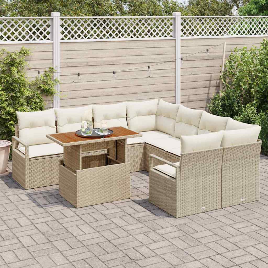 Havesofa Sæt 9 stk. 8-Antal sæder Beige og creme