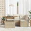 Havesofa Sæt 5 stk. 4-Antal sæder Beige og creme