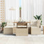Havesofa Sæt 7 stk. Beige polyrattan