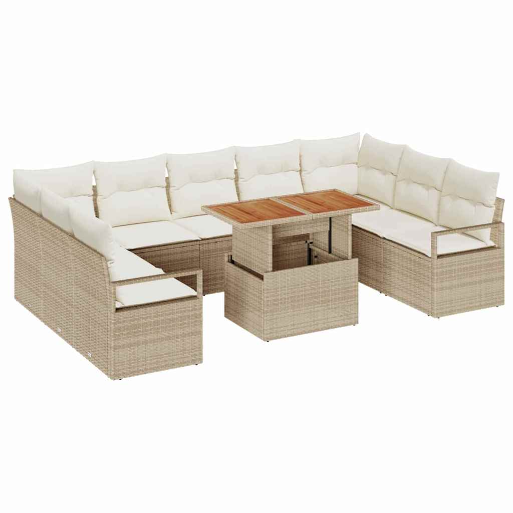 Havesofa Sæt 10 stk. 9-Antal sæder Beige og creme