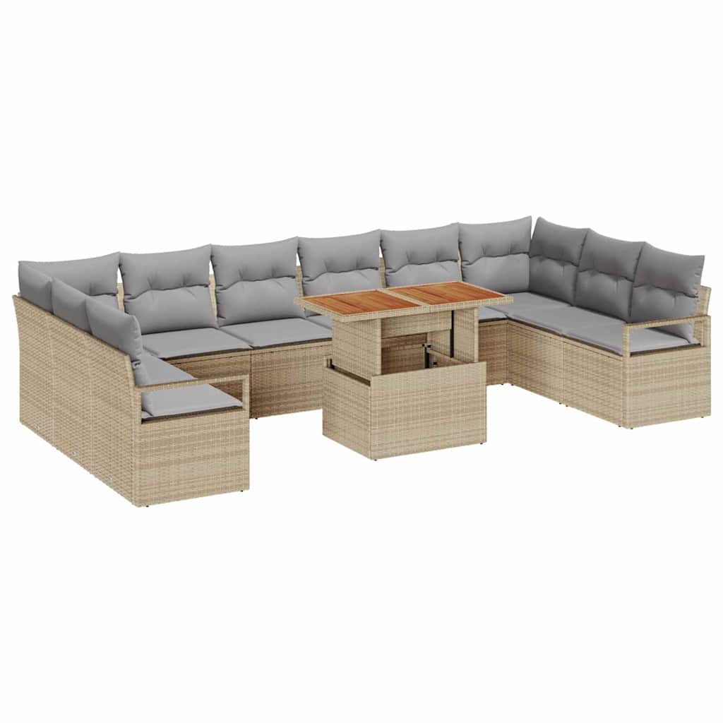 Havesofa Sæt 11 stk. 10-Antal sæder Beige og grå